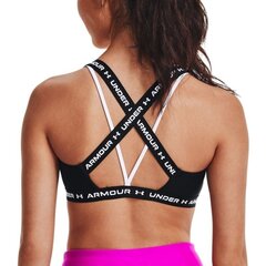 Женский спортивный бюстгальтер Under Armor Crossback Low W 1361 033 001, черный цена и информация | Бюстгальтеры | kaup24.ee