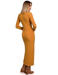 Платье макси с разрезом на ноге M544, горчичнoe цена и информация | Платья | kaup24.ee