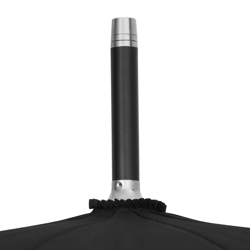 vidaXL automaatne vihmavari, must, 105 cm hind ja info | Naiste vihmavarjud | kaup24.ee