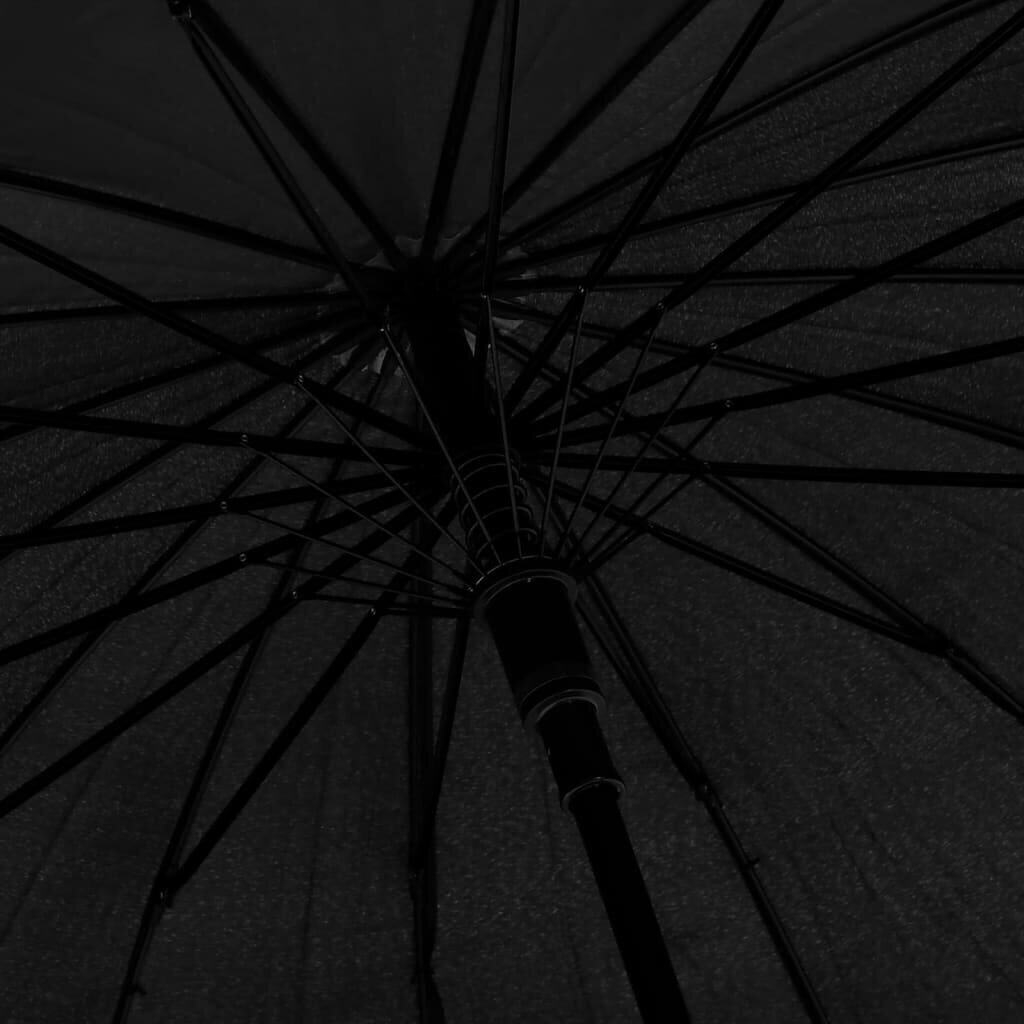 vidaXL automaatne vihmavari, must, 105 cm hind ja info | Naiste vihmavarjud | kaup24.ee