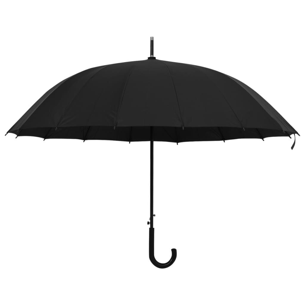 vidaXL automaatne vihmavari, must, 120 cm цена и информация | Naiste vihmavarjud | kaup24.ee