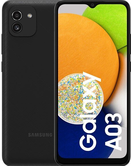 Samsung Galaxy A03 4G Dual-Sim 4/64GB Black SM-A035GZKG hind ja info | Telefonid | kaup24.ee