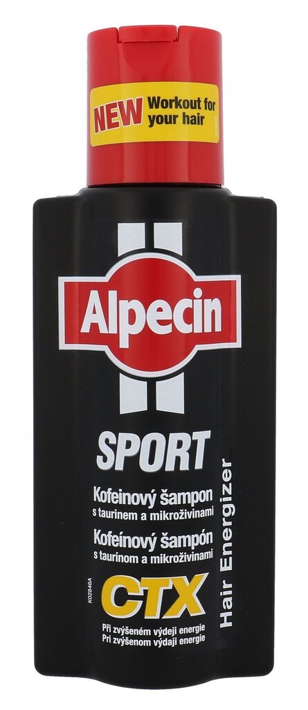 Alpecin Sport Coffein CTX šampoon meestele 250 ml цена и информация | Šampoonid | kaup24.ee