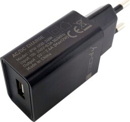 Laadija Techly USB-A 5V 2.4A 12W max., must hind ja info | Mobiiltelefonide laadijad | kaup24.ee