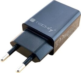 Laadija Techly USB-A 5V 2.4A 12W max., must hind ja info | Mobiiltelefonide laadijad | kaup24.ee