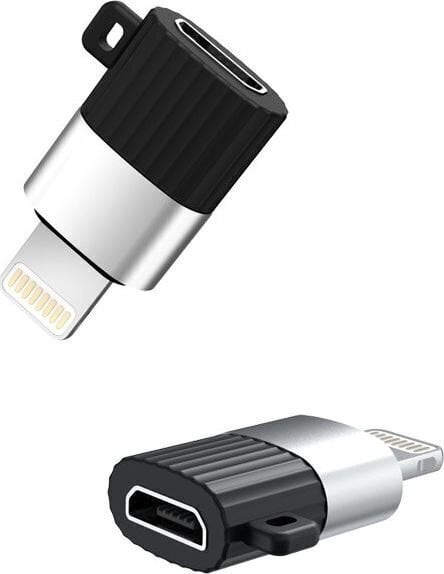 Adapter USB TelForceOne XO NB149-B micro-USB - lightning hind ja info | USB jagajad, adapterid | kaup24.ee