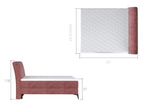 Кровать NORE Aderito, 160x200 см, серая цена и информация | Кровати | kaup24.ee