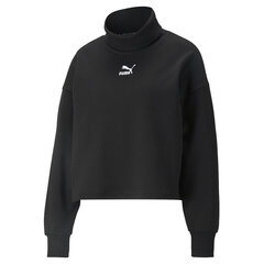 Naiste vabaaja dressipluus Puma Classics Turtleneck Crew 53169501, must цена и информация | Женские толстовки | kaup24.ee