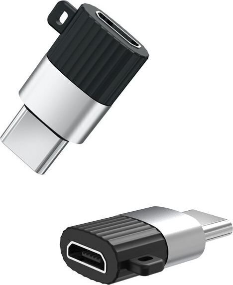 Adapter USB TelForceOne XO NB149-A micro-USB - USB-C цена и информация | USB jagajad, adapterid | kaup24.ee