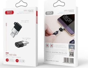 Адаптер USB TelForceOne XO NB149-A micro-USB-USB-C цена и информация | Адаптеры и USB-hub | kaup24.ee