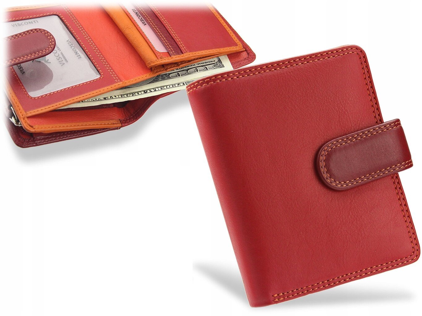 Naiste rahakott Visconti RB40, punane hind ja info | Naiste rahakotid | kaup24.ee