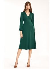 Классическое зеленое платье миди - S194 цена и информация | Платья | kaup24.ee