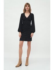 Must kleit rinna all oleva lõikega - S170 hind ja info | Kleidid | kaup24.ee