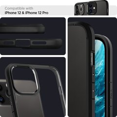 Spigen ACS01703 iPhone 12/12 Pro jaoks, must hind ja info | Telefonikaaned ja ümbrised | kaup24.ee