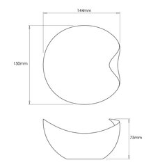 Kauss Smile, 150 mm hind ja info | Lauanõud ja kööginõud | kaup24.ee