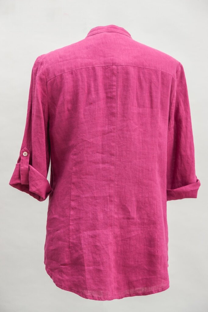 Naiste linane särk, roosa цена и информация | Naiste pluusid, särgid | kaup24.ee