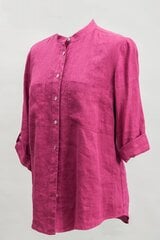 Naiste linane särk, roosa цена и информация | Женские блузки, рубашки | kaup24.ee