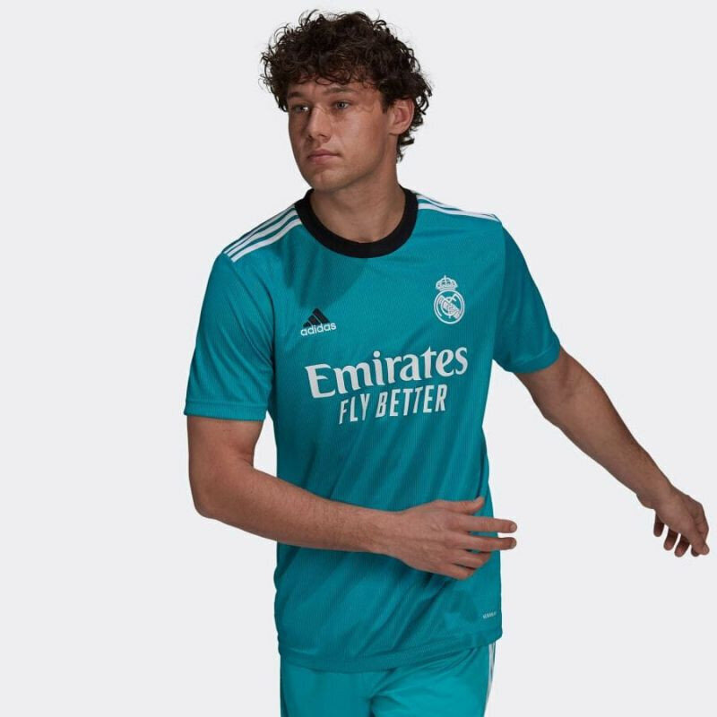 Meeste T-särk Adidas Real Madrid Third Jersey M H40951, sinine hind ja info | Jalgpalli varustus ja riided | kaup24.ee