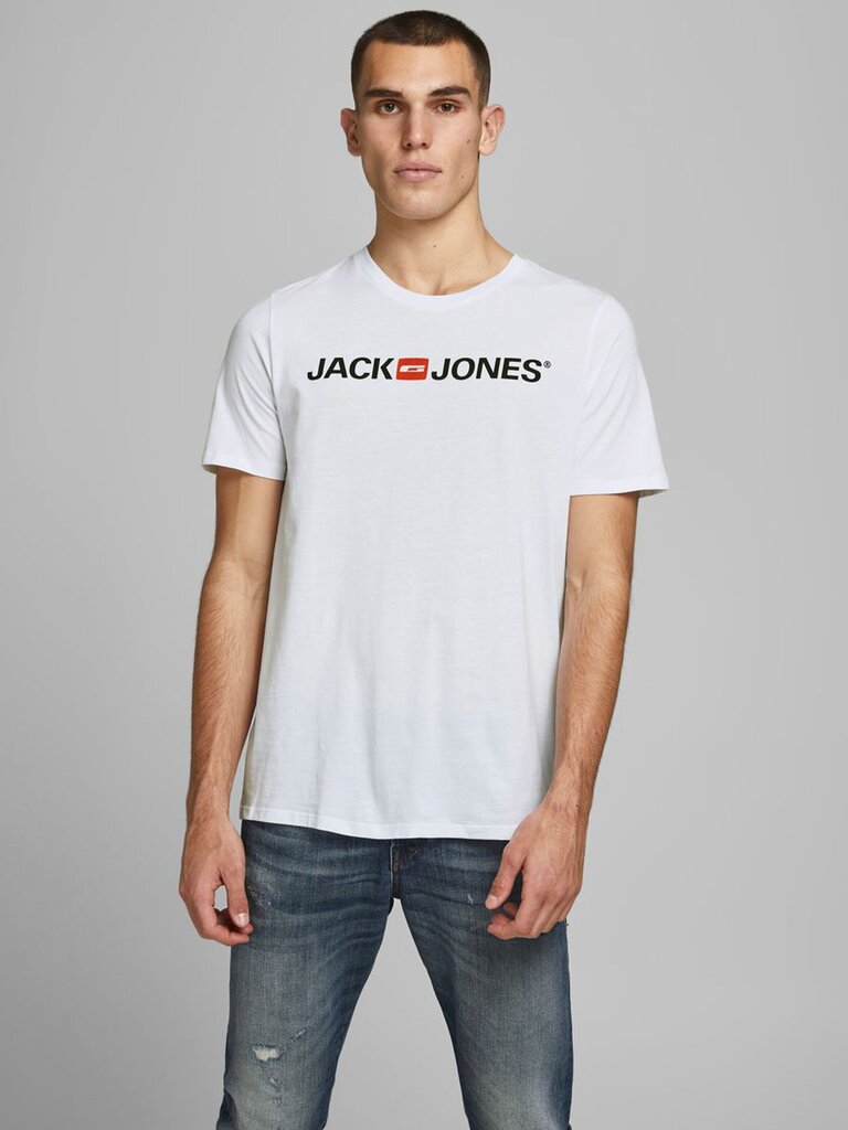 Meeste T-särk Jack & Jones 12137126*03, valge цена и информация | Meeste T-särgid | kaup24.ee