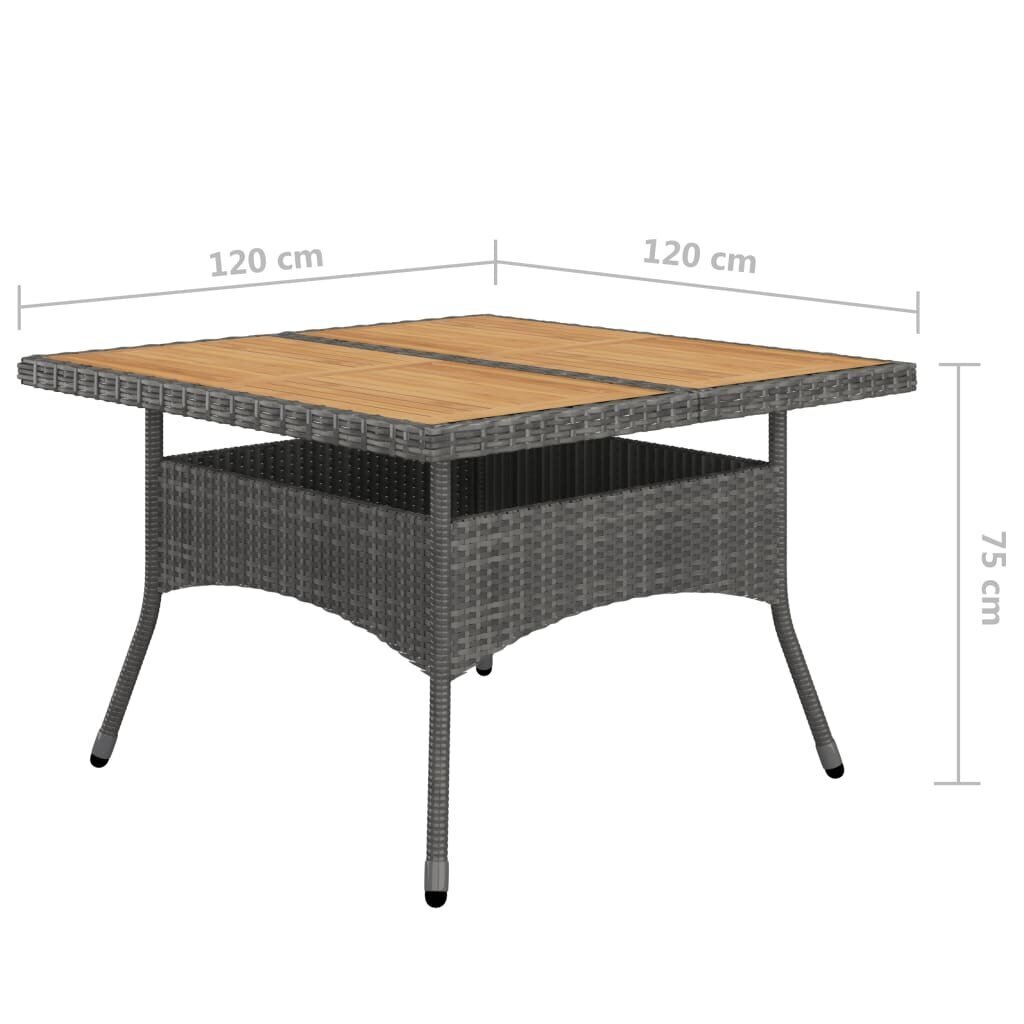 Söögilaua komplekt, 9 tk, hall hind ja info | Aiamööbli komplektid | kaup24.ee