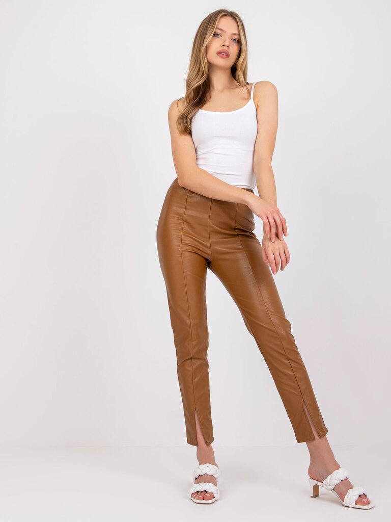 Naiste pruunid riidest püksid hind ja info | Naiste püksid | kaup24.ee
