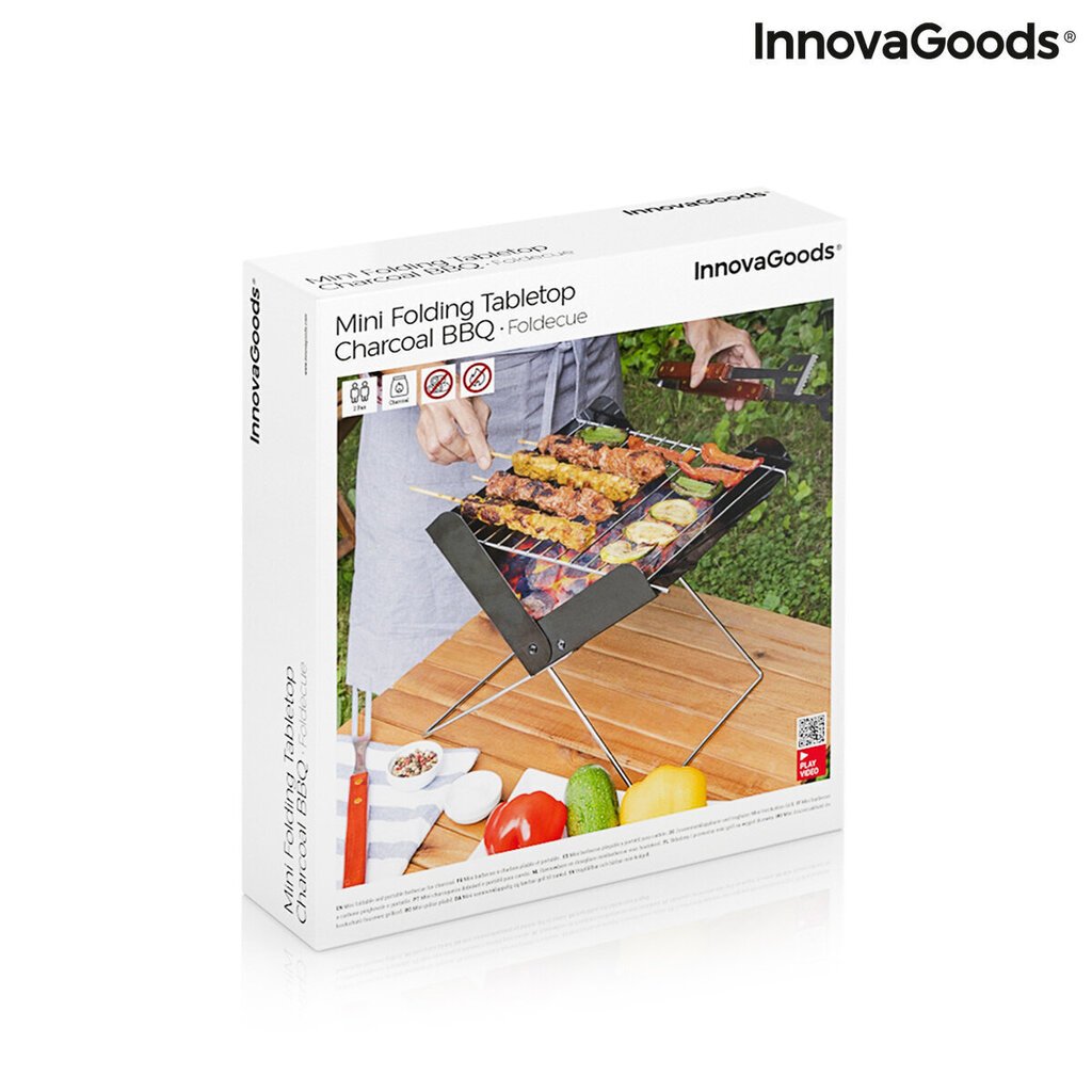 Mini kokkupandav kaasaskantav söegrill InnovaGoods Foldecue hind ja info | Grillid | kaup24.ee