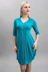Платье с капюшоном цвета морской волны цена и информация | Платья | kaup24.ee