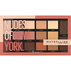 Maybelline Palett 16 lauvärvi Nudes of New York 18 g hind ja info | Ripsmetušid, lauvärvid, silmapliiatsid, seerumid | kaup24.ee