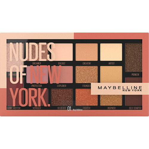 Maybelline Palett 16 lauvärvi Nudes of New York 18 g цена и информация | Ripsmetušid, lauvärvid, silmapliiatsid, seerumid | kaup24.ee