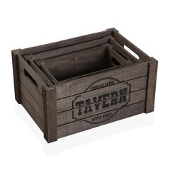 Karbid Tavern Vintage, puit (25 x 17 x 35 cm) 3 tk hind ja info | Hoiukastid ja -korvid | kaup24.ee