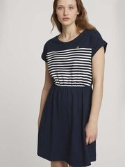 Tom Tailor женское платье 1024956*10668, тёмно-синий /белый цена и информация | Платья | kaup24.ee