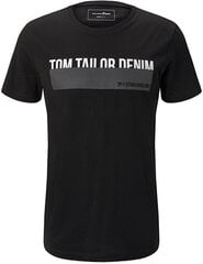 Meeste t-särk Tom Tailor 1016303*14482, must цена и информация | Мужские футболки | kaup24.ee