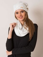 Комплект из шапки и шарфа, женский, PARIS 292068577, белый цена и информация | Женские шапки | kaup24.ee