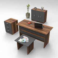Набор мебели Kalune Design VO12, коричневый/серый цена и информация | Компьютерные, письменные столы | kaup24.ee