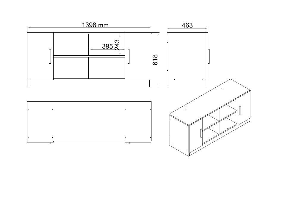 Mööblikomplekt Kalune Design VO13, valge цена и информация | Arvutilauad, kirjutuslauad | kaup24.ee