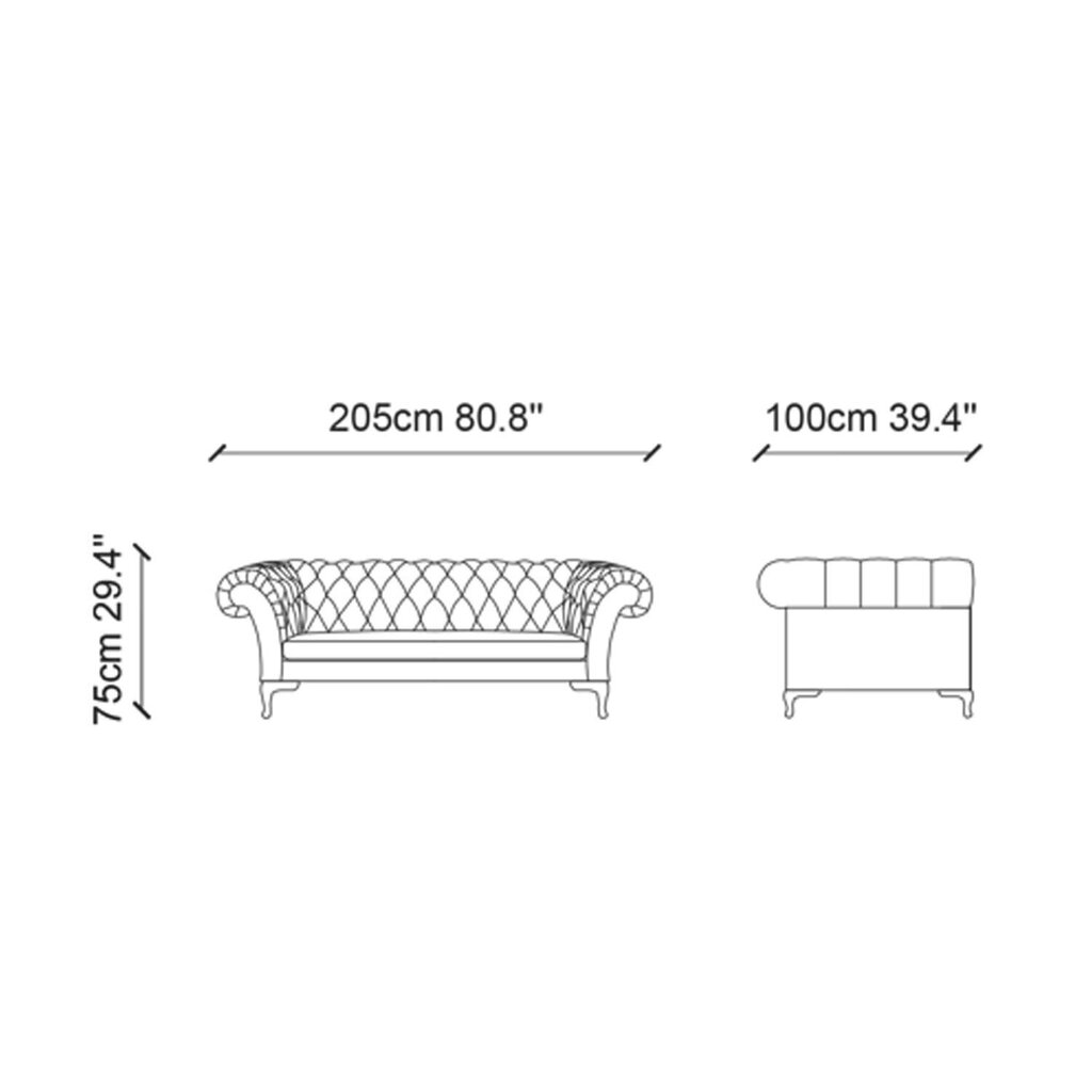 Kahekohaline diivan Kalune Design Bianca, beeži värvi цена и информация | Diivanid ja diivanvoodid | kaup24.ee