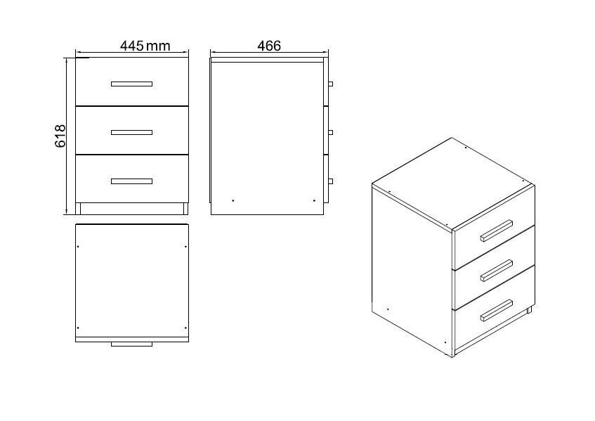 Mööblikomplekt Kalune Design VO9, pruun / must цена и информация | Arvutilauad, kirjutuslauad | kaup24.ee