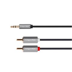 Kruger&Matz, 2RCA, AUX 3.5mm, 10 m hind ja info | Kaablid ja juhtmed | kaup24.ee