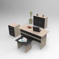 Mööblikomplekt Kalune Design VO12, pruun/must hind ja info | Arvutilauad, kirjutuslauad | kaup24.ee