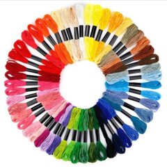 Puuvillased tikkimisniidid Muline RainBow® 50 erinevat värvi 8 m komplekt hind ja info | Tikkimistarvikud | kaup24.ee