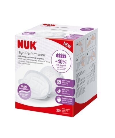 NUK High Performance rinnapadjad, 30 tk. hind ja info | Vahendid imetamiseks | kaup24.ee