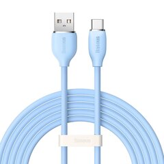 Baseus cable, USB cable - USB Type C 100W 2 m long Jelly Liquid Silica Gel - blue hind ja info | Mobiiltelefonide kaablid | kaup24.ee