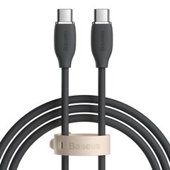 Baseus cable, USB Type C - USB Type C 100W cable, 1.2 m long Jelly Liquid Silica Gel - black цена и информация | Кабели для телефонов | kaup24.ee