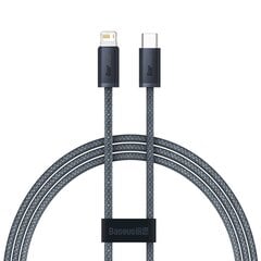 Baseus cable for iPhone USB Type C - Lightning 1m, Power Delivery 20W gray (CALD000016) hind ja info | Mobiiltelefonide kaablid | kaup24.ee