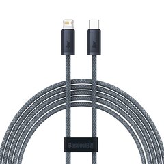 Baseus cable for iPhone USB Type C - Lightning 2m, Power Delivery 20W gray (CALD000116) hind ja info | Mobiiltelefonide kaablid | kaup24.ee