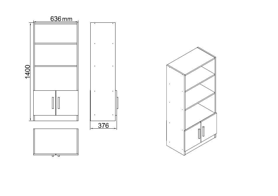 Mööblikomplekt Kalune Design VO11, pruun/hall hind ja info | Arvutilauad, kirjutuslauad | kaup24.ee