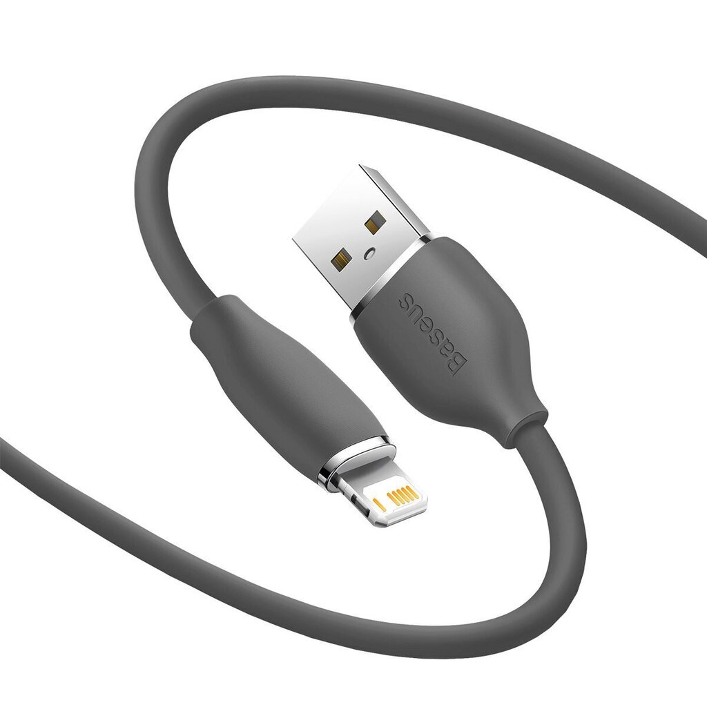 Baseus cable, USB cable - Lightning 2.4A length 1.2 m Jelly Liquid Silica Gel - black цена и информация | Mobiiltelefonide kaablid | kaup24.ee