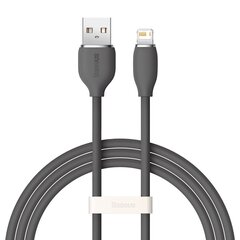 Baseus cable, USB cable - Lightning 2.4A length 1.2 m Jelly Liquid Silica Gel - black цена и информация | Borofone 43757-uniw | kaup24.ee