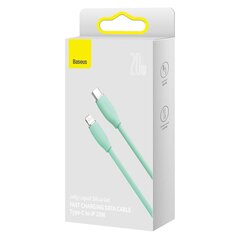 Baseus cable, USB Type C - Lightning 20W cable, length 2 m Jelly Liquid Silica Gel - green hind ja info | Mobiiltelefonide kaablid | kaup24.ee