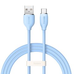 Baseus cable, USB cable - USB Type C 100W 1.2 m long Jelly Liquid Silica Gel - blue hind ja info | Mobiiltelefonide kaablid | kaup24.ee